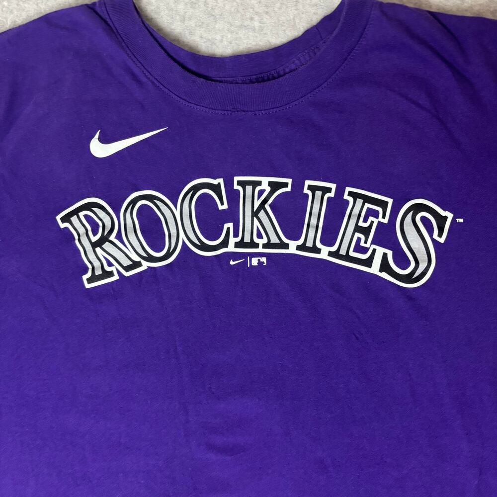 Nike Rockies Purple Graphic T-Shirt – Size Large - Picture 3 of 7